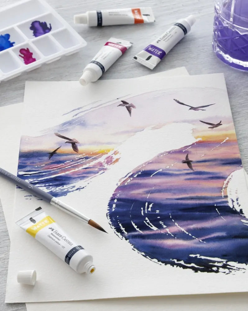 Vandfarver Faber-Castell startsæt 24 stk farver 9ml tube
