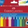 Vokskridt Faber-Castell trekantet 12 stk