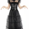 Wednesday Addams balkjole kostume str. 132 cm