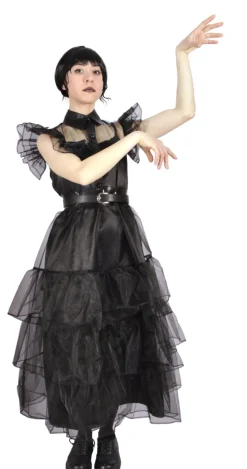 Wednesday Addams balkjole kostume str. 152 cm