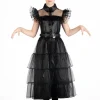 Wednesday Addams balkjole kostume str. 140 cm